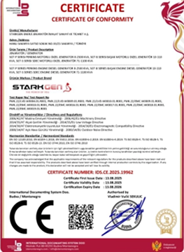 C1. Perkins - Başak - SDEC Motor Generator CE Certificate